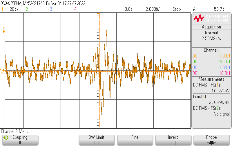 振動センサの信号